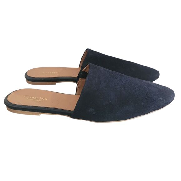 Garnet Hill Iris Mules Womens Size 8.5 Back Suede Slip On Shoes Career Going Out - Picture 1 of 7